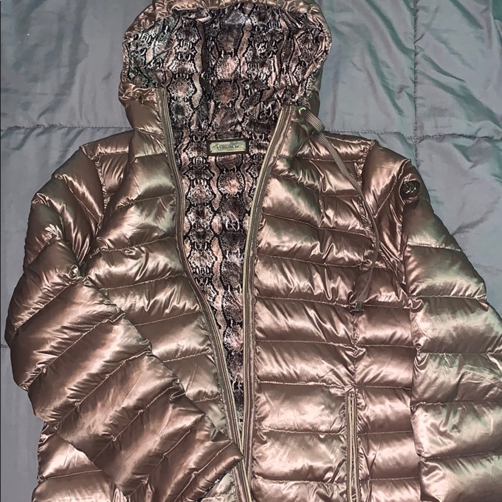 Calvin Klein down feather puffer coat reversible